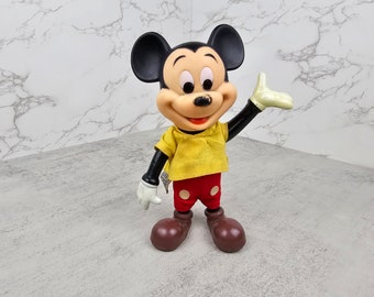 VINTAGE Mickey Mouse Plastic Toy Figure Made in Hong Kong