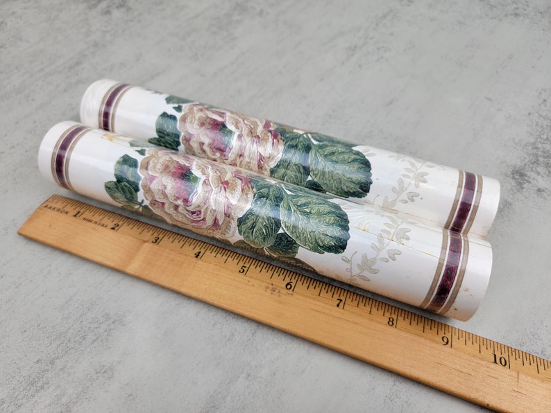 Vintage Floral Wallpaper Borders Vintage Decorative Floral Etsy