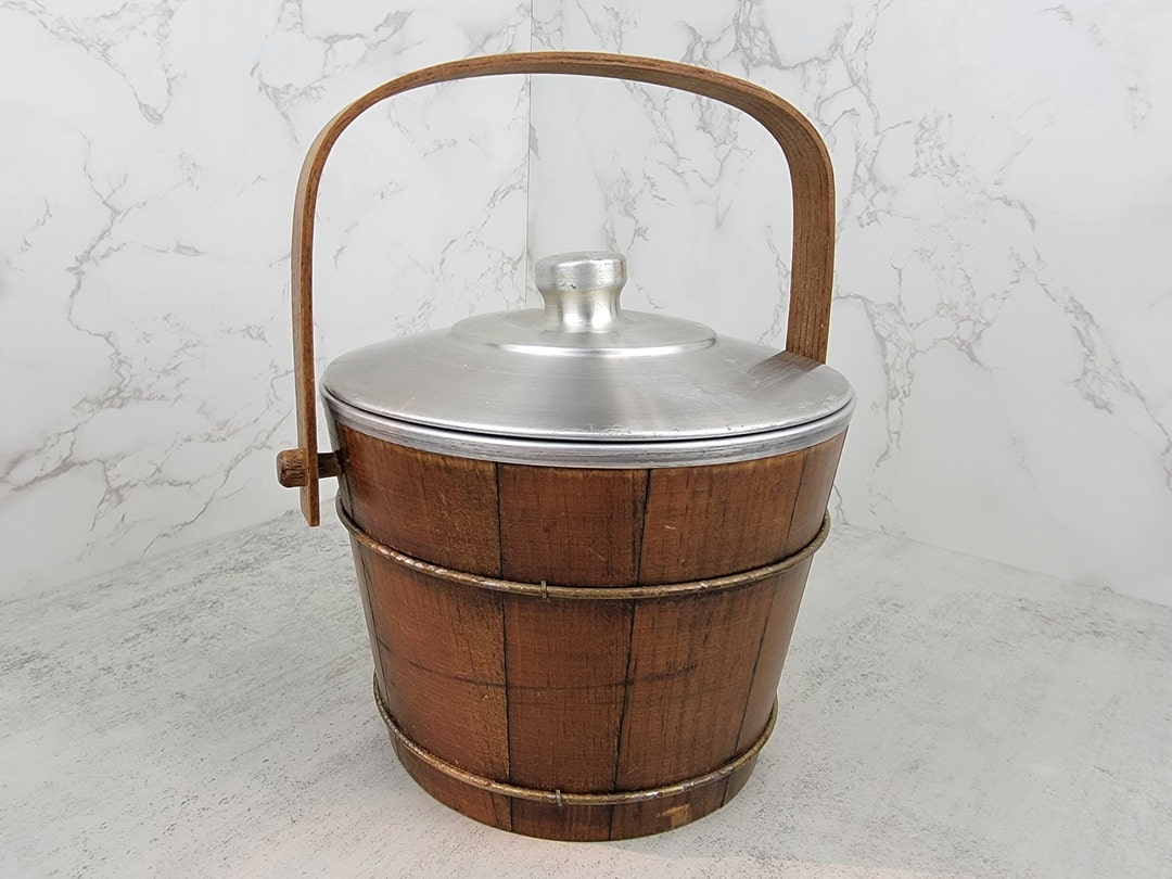 Vintage Kennedy Brothers Wood Ice Bucket Vintage Wooden Ice Etsy
