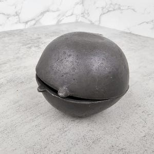 Vintage pewter ice cream mold | Vintage orange ice cream mold