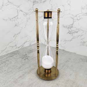 Vintage GATCO Brass Hourglass Sand Timer | Mid Century Modern Brass Decor