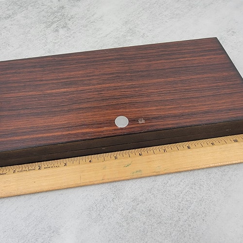 Mid-Century Rosewood and stainless steel bar tool shops set | Vintage bar tool set with case