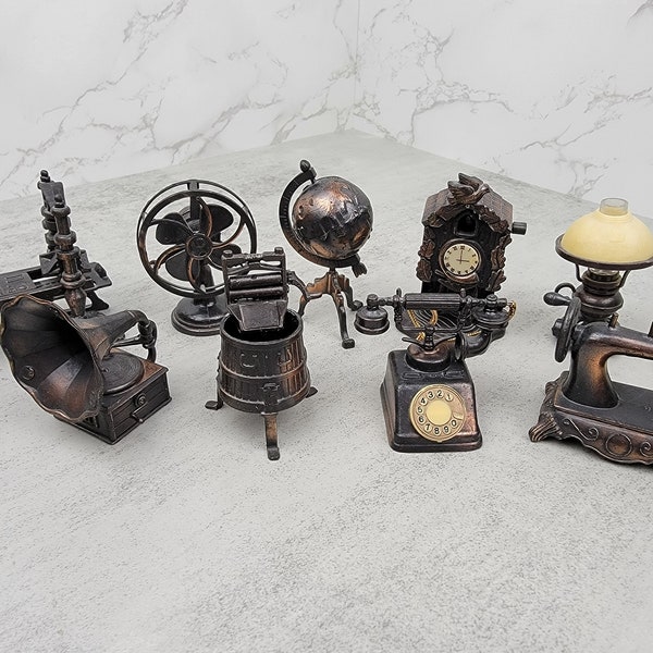 Vintage Durham Industries metal miniatures (sold individually) | Vintage metal dollhouse furniture