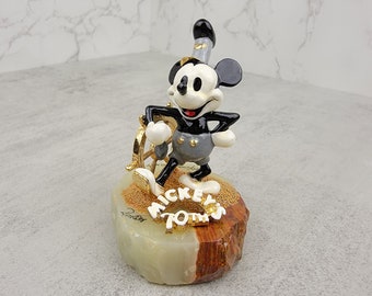 Vintage Disney Ron Lee Mickey Mouse 70th Anniversary Steamboat Willie | Limited edition Disney figurine signed