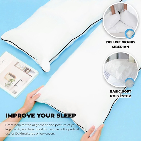 Premium Down Alternative Pillow Insert Poly Full Long Body Pillow Life Size Cushion Hugging Comfortable Inner Core Pillow Adult Side Sleeper Etsy