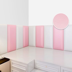  Acolchado de pared 3D anticolisión para niños, cabecera de pared  con revestimiento de cuero extraíble para tatami, sala de estar,  dormitorio, sala de juegos, paneles de pared protectores de bebé (verde)