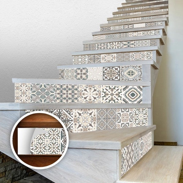 Peel and Stick Wallpaper for Stair Risers Etsy
