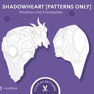 PATTERNS ONLY - Dark Justiciar Shadowheart breatsplate and pauldrons