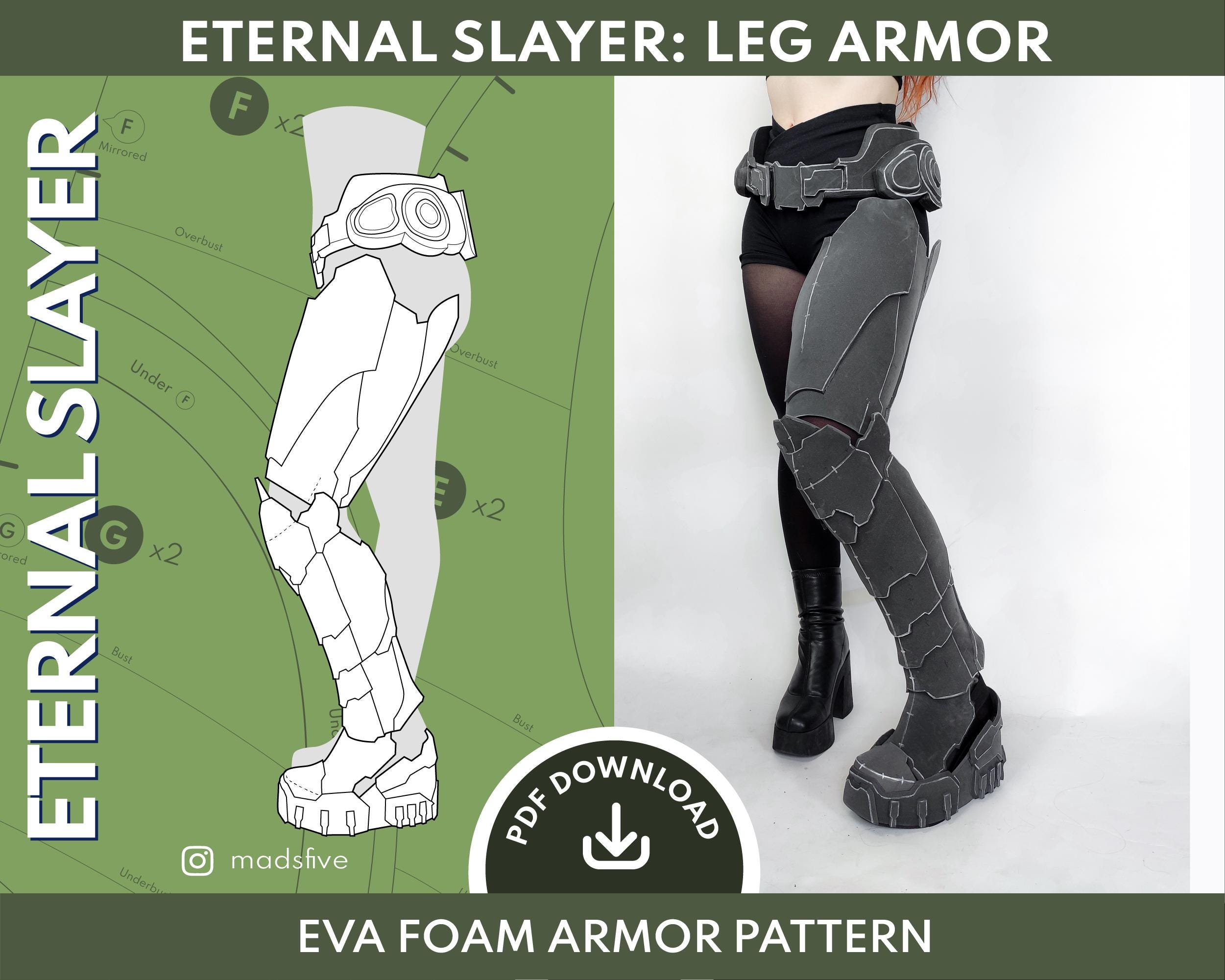 EVA Foam Cosplay Armor Pattern | Eternal Slayer Leg Armor | Digital ...