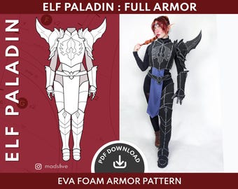 EVA Foam Cosplay Armor Pattern | Elf Paladin Armor | Digital Download