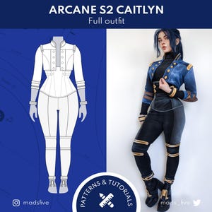 PATTERNS & TUTORIALS - Arcane S2 Caitlyn outfit