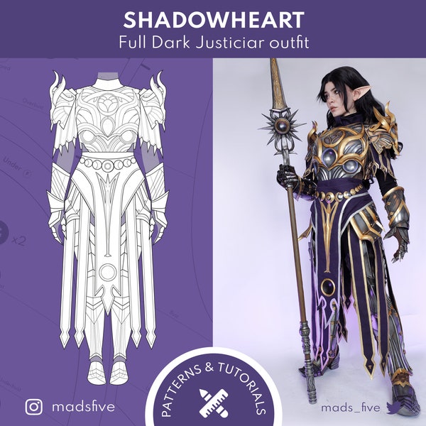 PATTERNS & TUTORIALS - Dark Justiciar Shadowheart full outfit