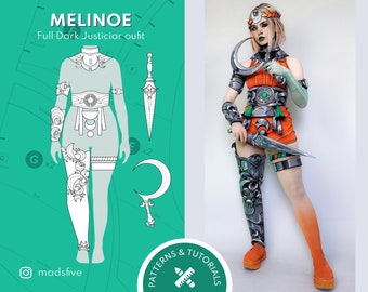 PATRONES Y TUTORIALES - Armadura completa y accesorios de Melinoe