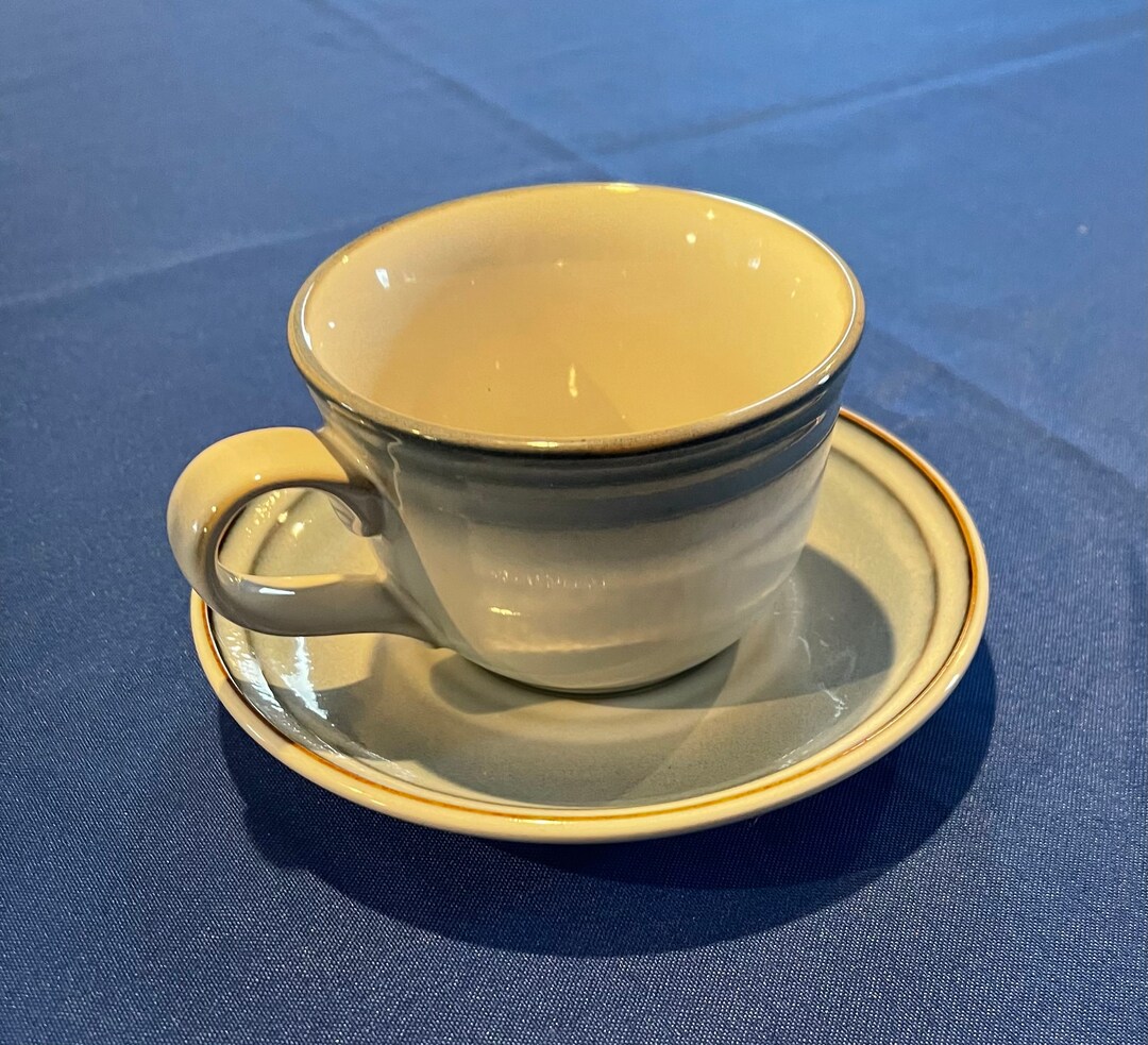 Noritake Stoneware Cup and Saucer Etsy