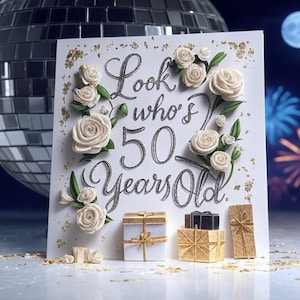Cartão de aniversário de 50 anos!