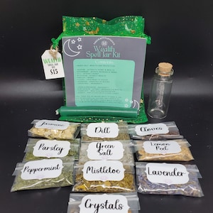 Complete Spell Jar Kit, Beginner Witchcraft Spell Kit, DIY Spell Jar, Beginner Spell, Metaphysical, Magick Spell, For Baby Witch