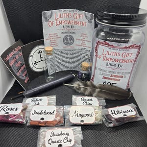 Lilith Empowerment Ritual Kit: Witchcraft Spell, Herbs & Crystals, Goddess Lilith