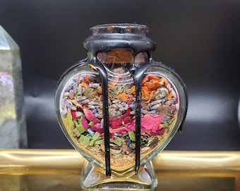 Negative Energy Protection Spell Jar, Custom Witchcraft Altar Decor