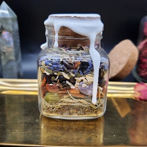 Healing Spell Jar, Magick Intention Bottle, Witchcraft Item