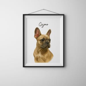 Custom Pet Portrait from Photo | Dog & Cat Memorial Gift | Digital Pet Art Printable | Personalized Pet Drawing