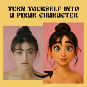 Custom Pixar Style Portrait from Your Photo | Personalized 3D Cartoon Character | Couple, Family, Pet Gift | Digital Pixar Art