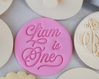 Personalized Stamp Embosser Happy Birthday Baby Shower event Cookie and Fondant Cutter