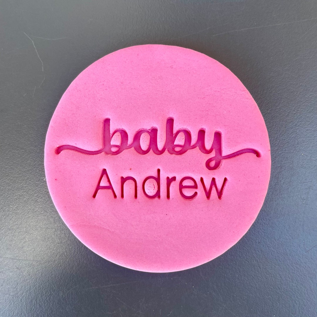 Personalised Baby Name Stamp Embosser for Baby Shower Cookie and ...