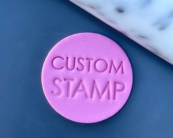 Custom Personalized Stamp Embosser For any event Cookie and Fondant Cutter