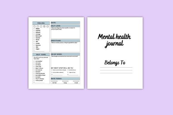 Mental Health Canva Template Journal for Mental Health Journal Health ...