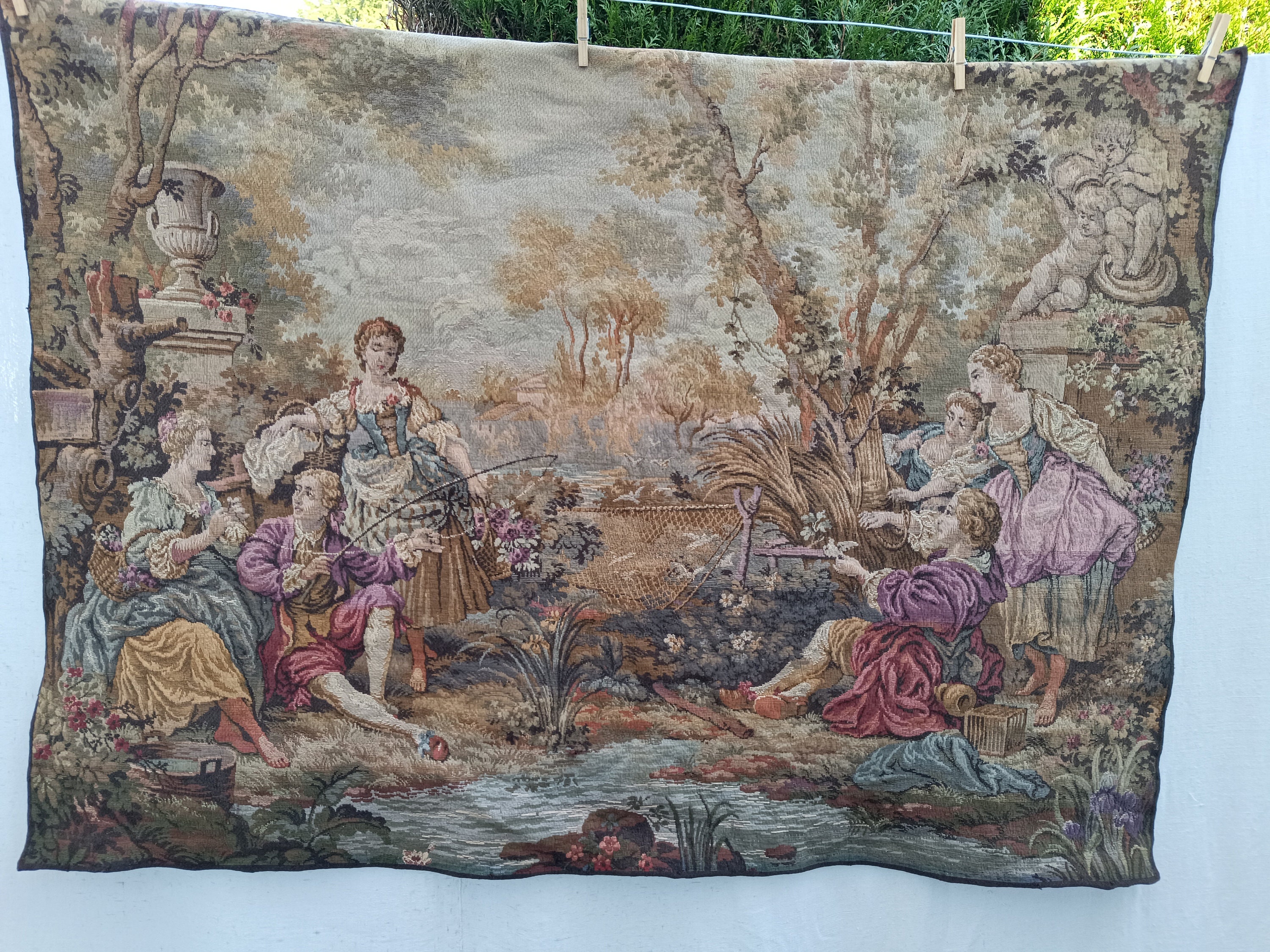 フランスアンティーク ゴブラン織り タペストリー