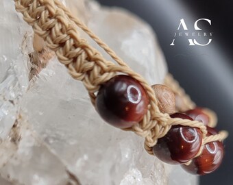 Adjustable Bull's Eye Shamballa Bracelet | Wristband cover | Semi precious natural pearls | stone of protection