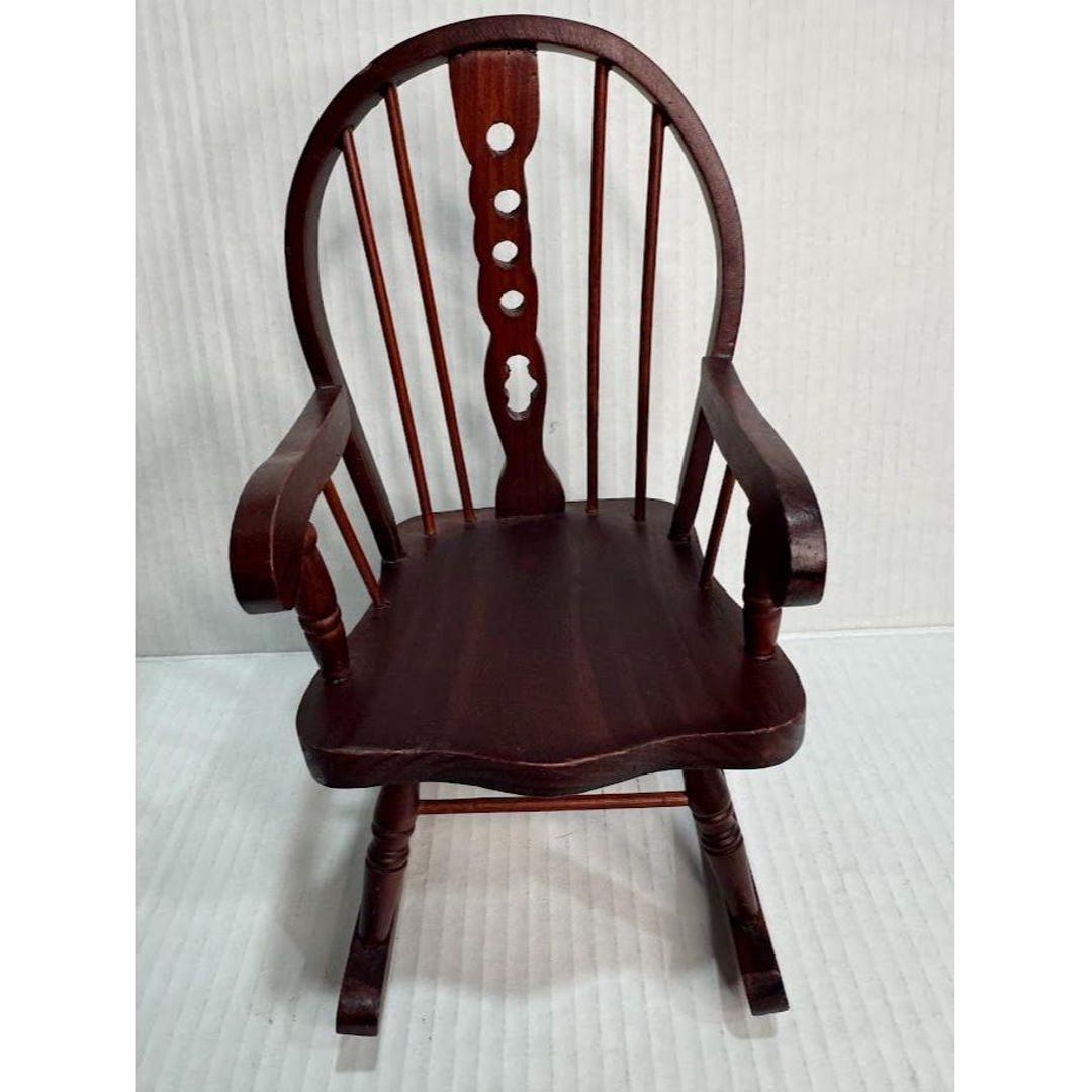 Vintage Wood Doll-sized Windsor-style Rocking Chair - Etsy