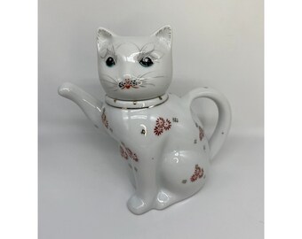 Vintage Chinese Kitty Cat Small Teapot