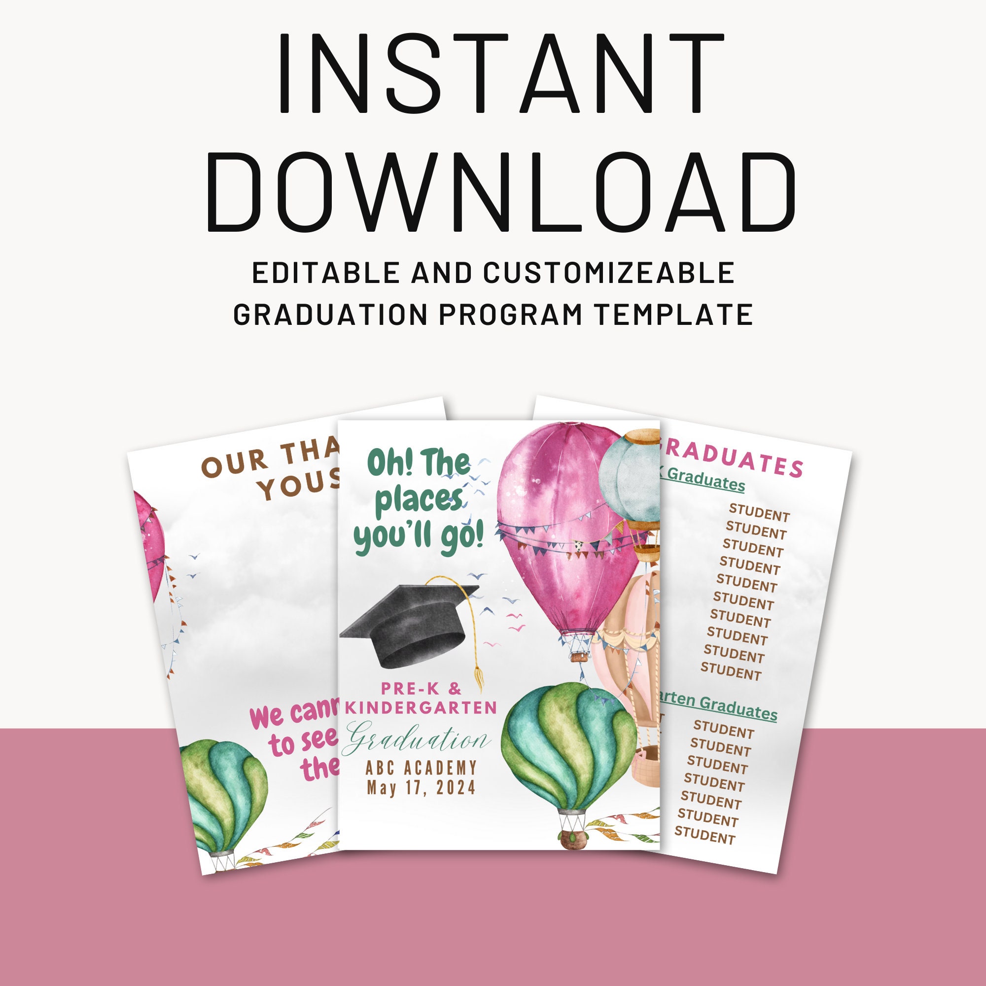 Preschool Graduation Program, Program Template, Graduation Program