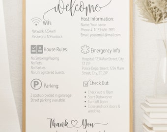 Benvenuto Airbnb, 1 pagina Benvenuto Airbnb, Affitto a breve termine benvenuto, Benvenuto VRBO, Download immediato