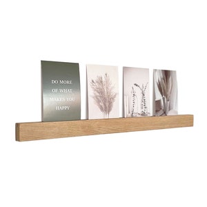 1x Elegante schilderijlijst - fotolijst - massief eikenhout - zonder boren - met extra kleefpad - sterke kleefkracht