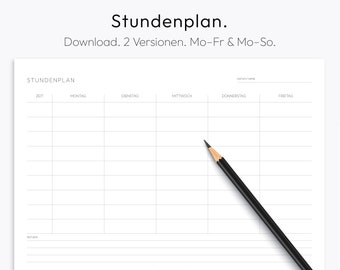 Stundenplan, Montag bis Freitag, bis Sonntag, Schule, Schulanfang, Studium, Studenten, Wochenplan, Querformat, deutsch