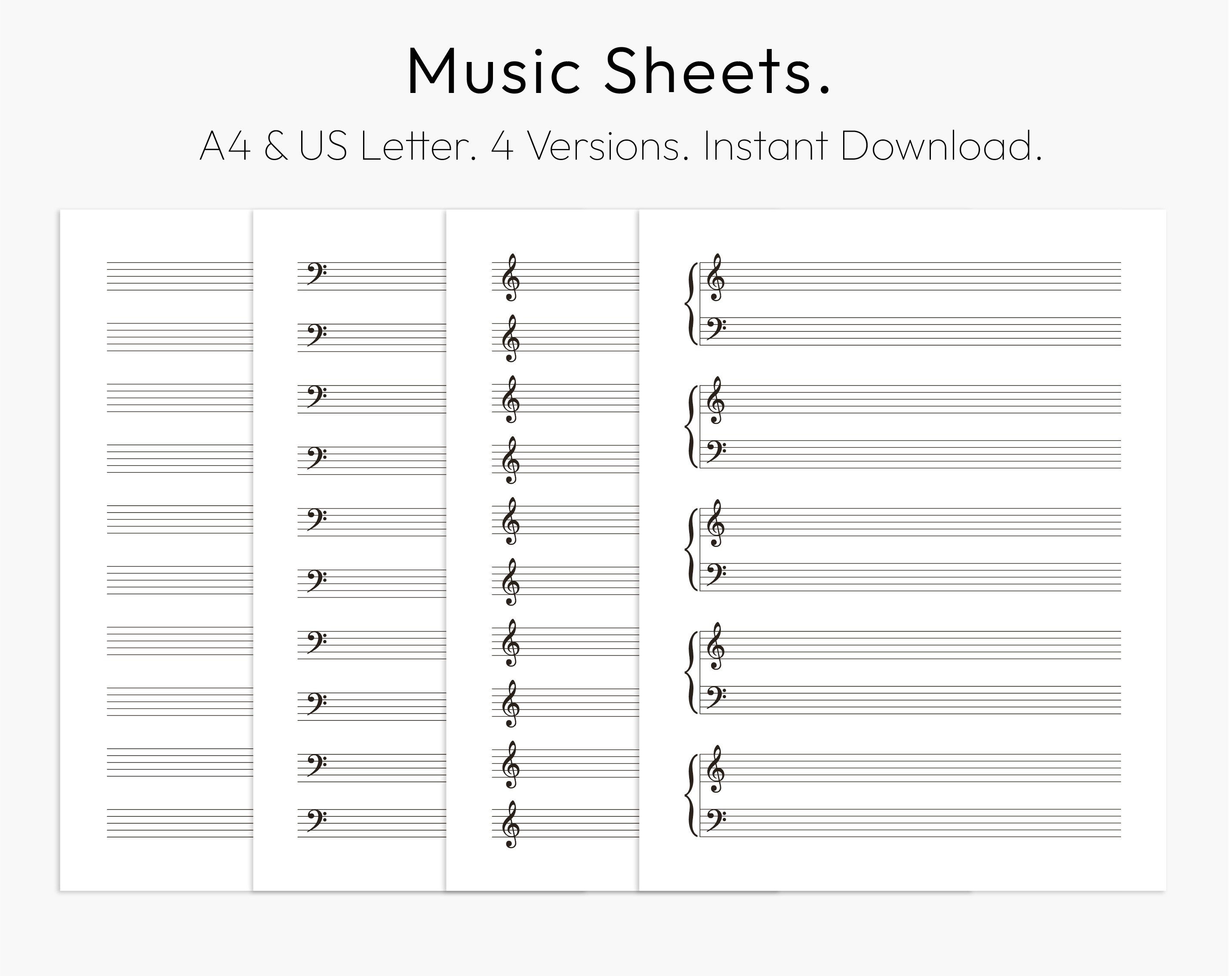 Blank Sheet Music - Printable PDFs by Madison ♫ ♪ ♪