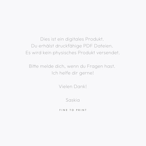 May include: This is a digital product. You will receive printable PDF files. No physical product will be shipped. Please contact me if you have any questions. I am happy to help!  Many thanks! Saskia FINE TO PRINT