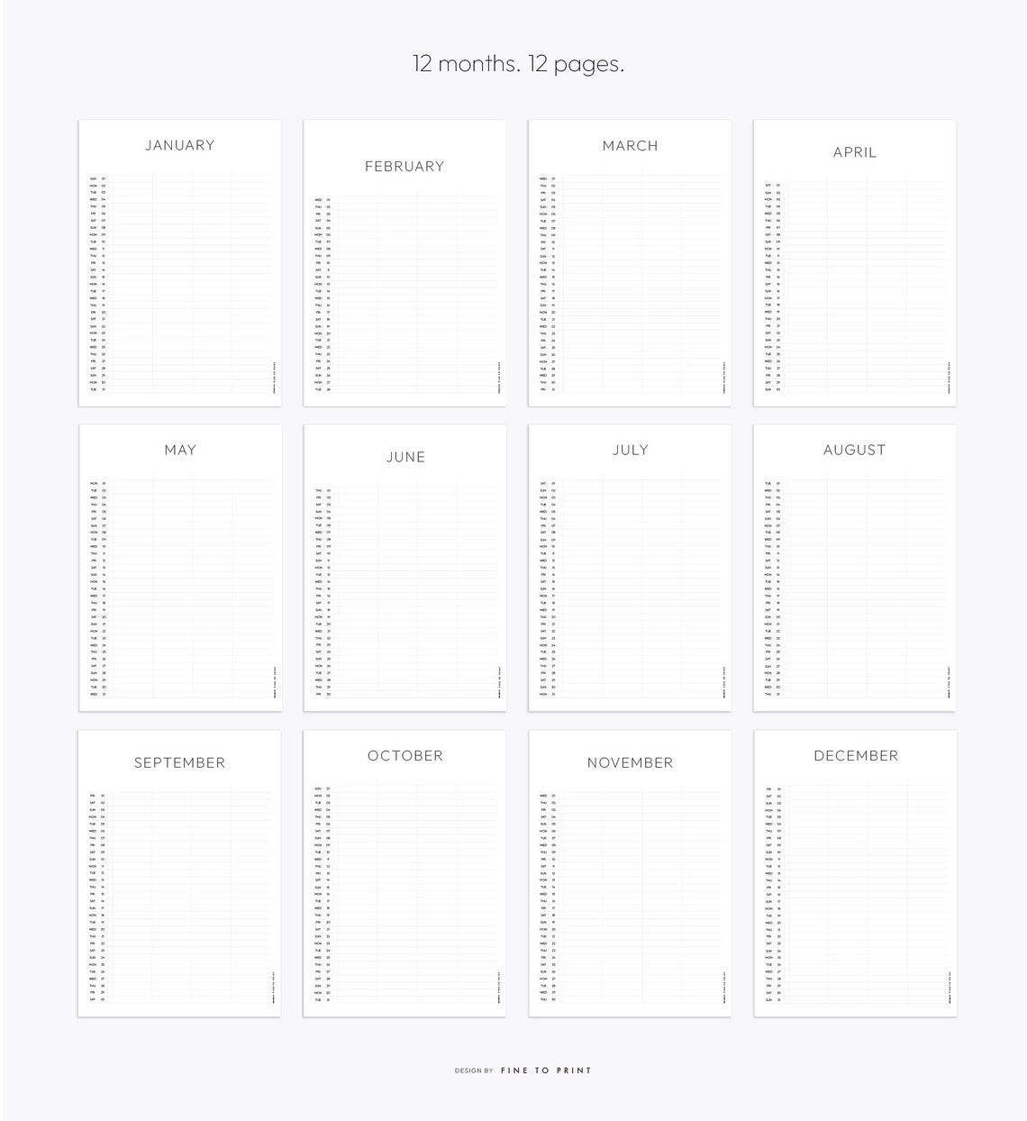 Family Calendar Planner 2024 Wall Calendar Family Etsy