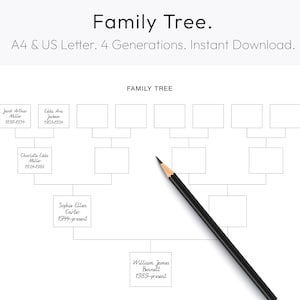 Genealogy Worksheet Printable Family Tree Template Pedigree Chart