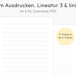 Könnte beinhalten: Eine druckbare linierte Papier Vorlage für Schüler der 3. Klasse und höher. Die Vorlage ist in den Formaten A4 und A5 verfügbar und kann als PDF heruntergeladen werden.