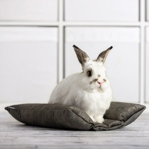 Bunny snug bed, cute rabbit bed, pillow for rabbits and ferrets - easy-to-clean material