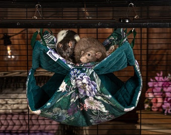 Double honeycomb hammock for rats, chinchillas and degus, premium cage akcessories