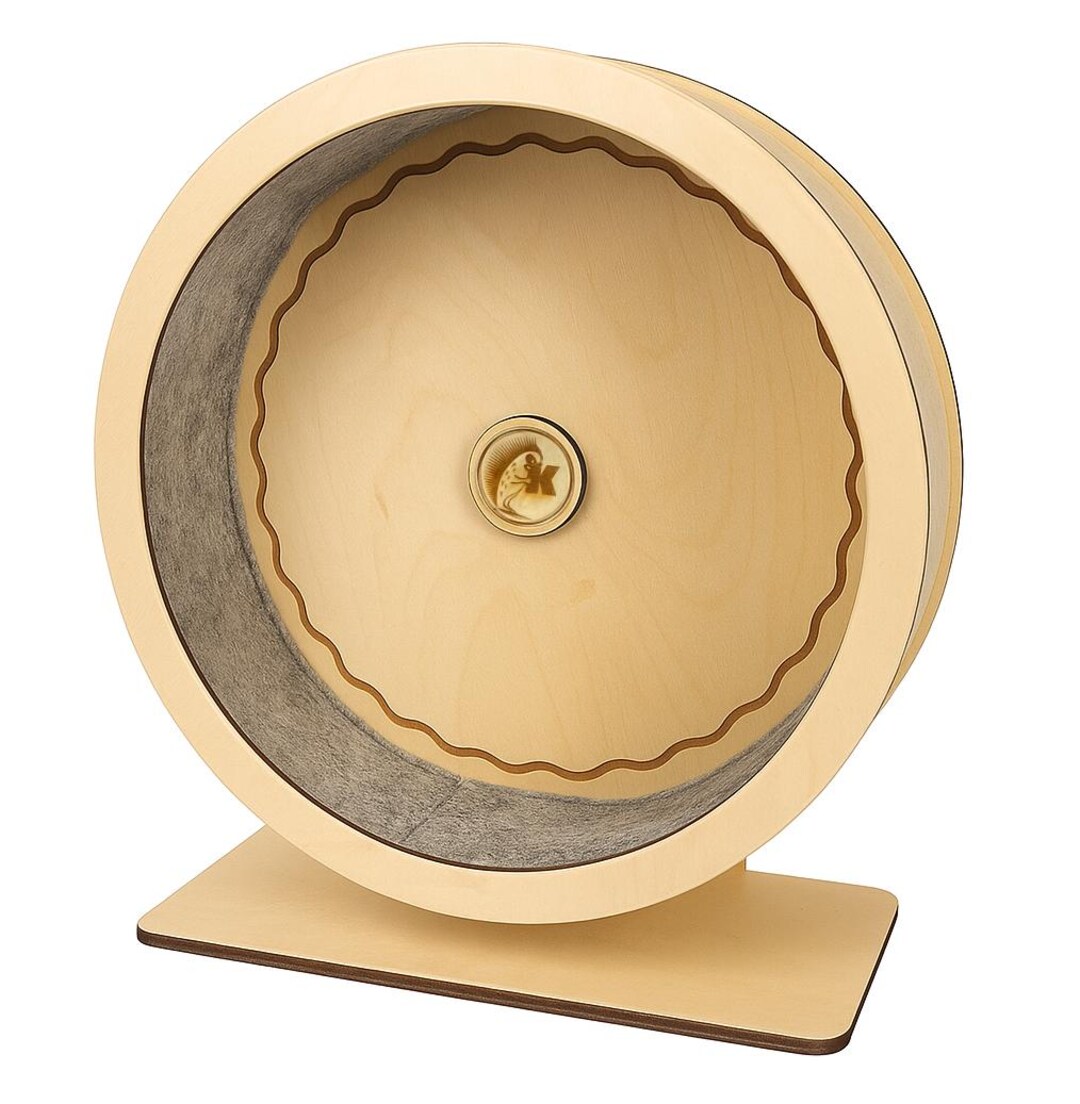 Exercise Wheel 4 Wooden Exercise Wheel 40 Cm – Reinforced, Smooth Run + Removable Felt ...