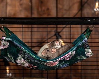 Premium hammock for guinea pigs, rats, chinchillas - comfortable and safe bed - cage accessories for rats, chinchillas