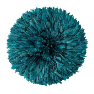 Juju hat authentique Bleu Canard [5 tailles: 35, 50, 65, 80, 100 cm] décoration murale bohème idée cadeau abondance art Bamiléké wall art