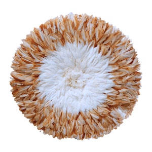 Authentieke Juju hoed wit beige [5 maten: 35, 50, 65, 80, 100 cm] muurschildering Bamiléké huis Kameroen overvloed cadeau-idee