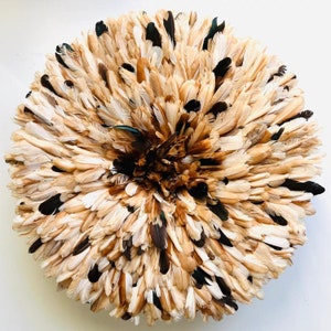 Juju hat beige speckled brown [5 sizes: 14&quot;, 20&quot;, 26&quot;, 32&quot;, 40&quot;] Bamileke Wall Decoration interior design boho ethnic chic nature