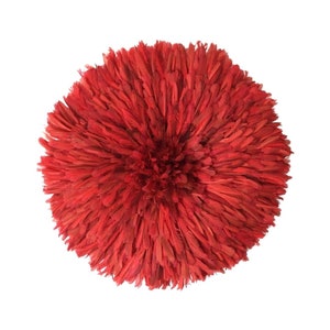 Authentic Juju hat red [5 sizes: 14&quot;, 20&quot;, 26&quot;, 32&quot;, 40&quot;] Bamileke Cameroon wall art housewarming gift maximalist decor interioe design